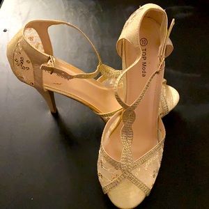 Gold heels size 10